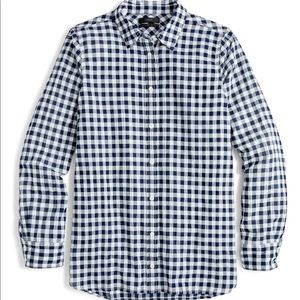 J.Crew Classic-fit boy shirt in crinkle gingham